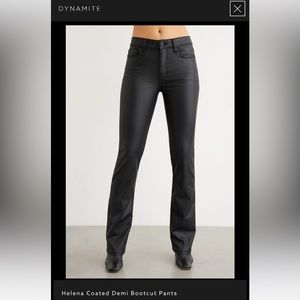 Black Helena Coated Demi Bootcut Pants Size 14